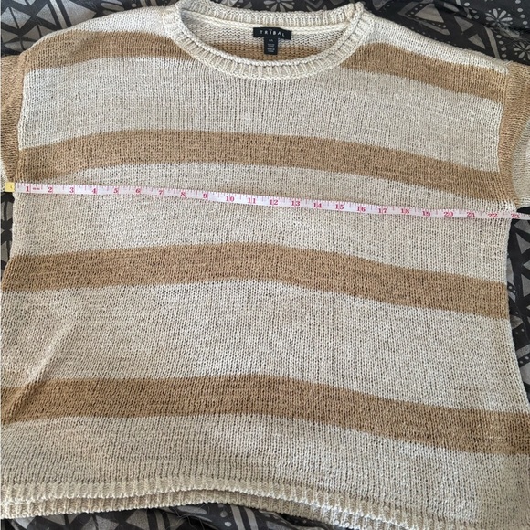 Tribal Short sleeve Crew Neck Sweater in Dune. Women’s large. NWT - Picture 8 of 8